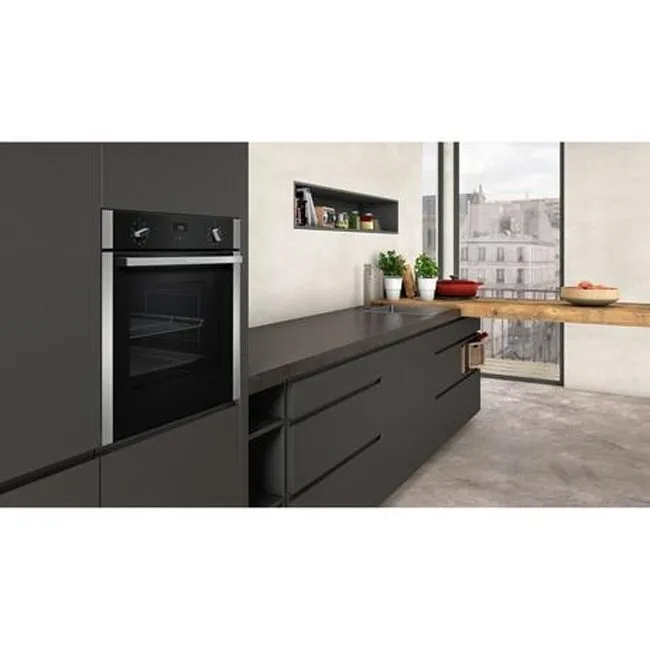 NEFF B1ACE4HN0B N50 Electric CircoTherm Single Oven Black Steel