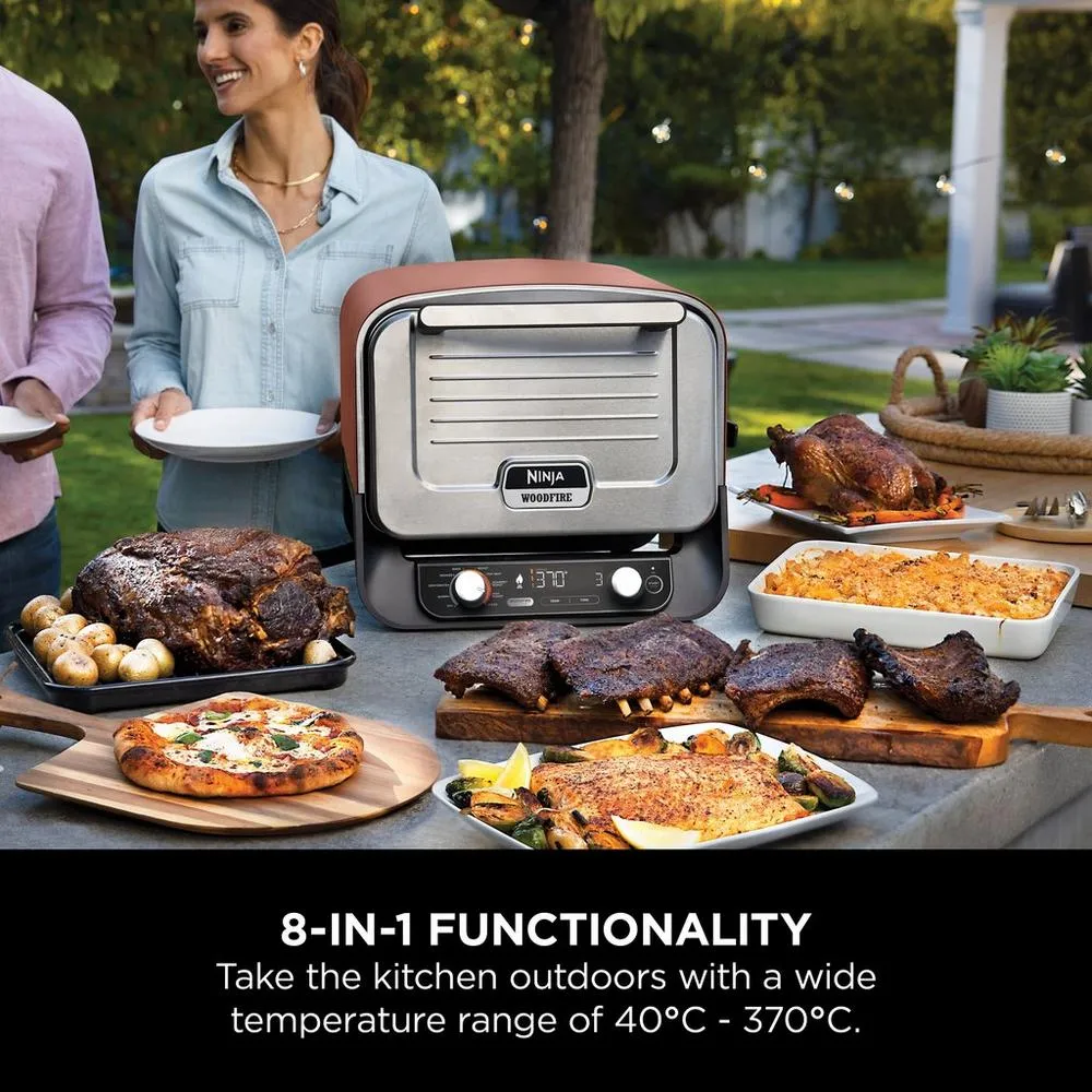 Ninja OO101UK Ninja Woodfire Electric Outdoor Oven - Terracotta/Steel