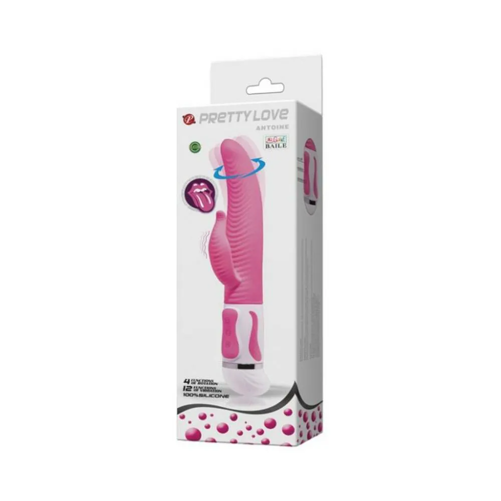 Pretty Love Antoine Twisting Rabbit Vibrator Pink