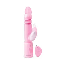 Remote Control Thrusting Rabbit Pearl Vibrator Pink