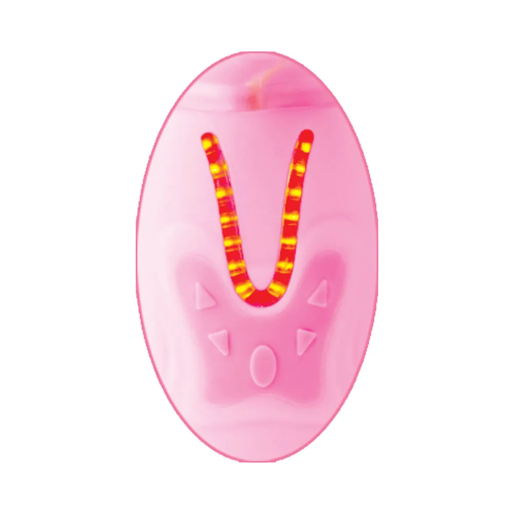 Remote Control Thrusting Rabbit Pearl Vibrator Pink