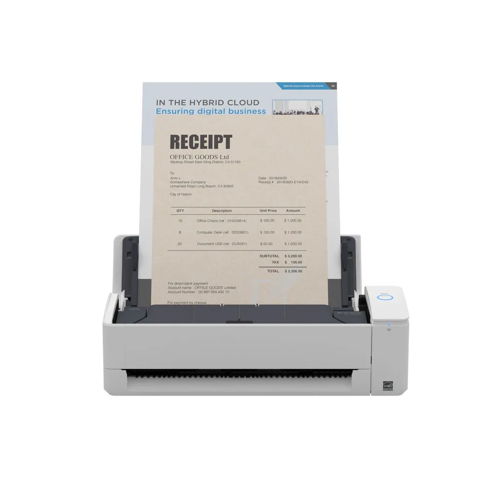 Ricoh Ix1300 30Ppm/60Ipm A4 Duplex Dual-Path Adf Wi-Fi Usb3.2 Led Desktop Scanner, Windows, Macos, Ios, Ipados, Android.