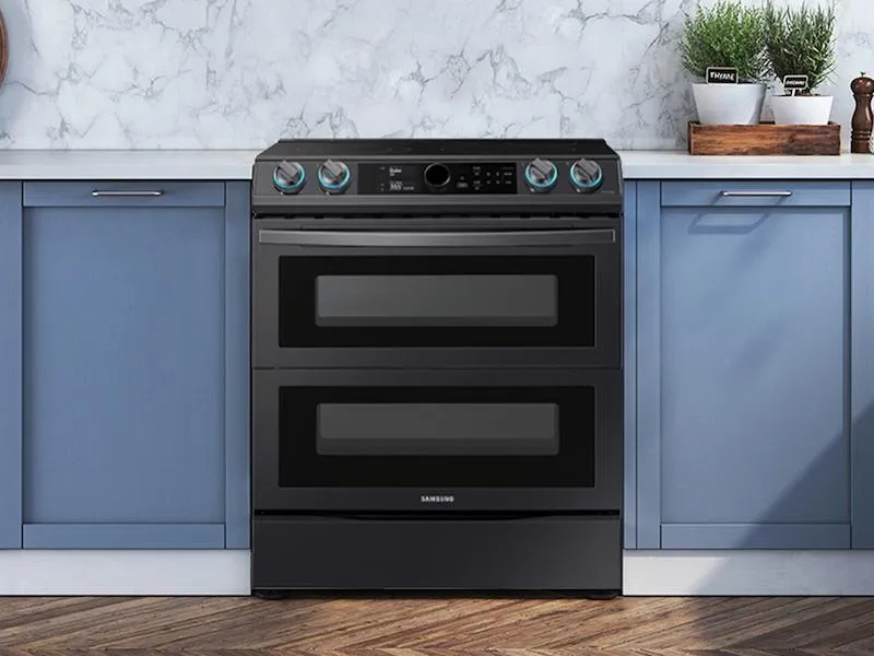 Samsung 6.3 cu ft. Smart Slide-in Electric Range with Smart Dial, Air Fry,