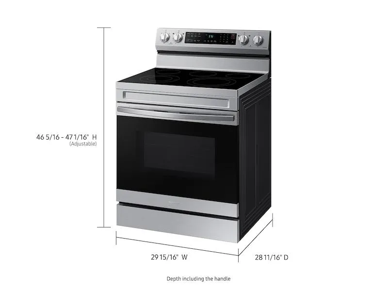 Samsung NE63A6511SS 6.3 cu. ft. Smart Freestanding Electric Range with No-Preheat Air Fry & Convection in Stainless Steel