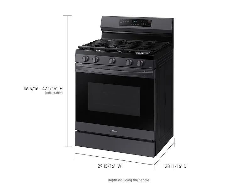 Samsung NX60A6511SG 6.0 cu. ft. Smart Freestanding Gas Range with No-Preheat Air Fry & Convection in Black Stainless Steel