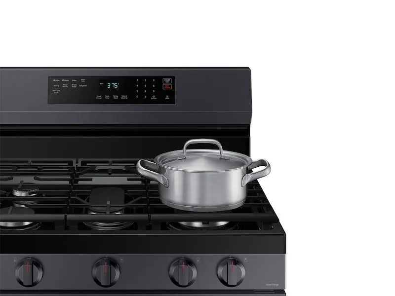 Samsung NX60A6511SG 6.0 cu. ft. Smart Freestanding Gas Range with No-Preheat Air Fry & Convection in Black Stainless Steel