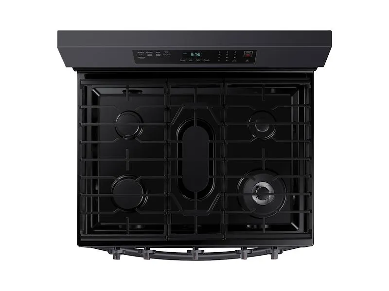 Samsung NX60A6511SG 6.0 cu. ft. Smart Freestanding Gas Range with No-Preheat Air Fry & Convection in Black Stainless Steel