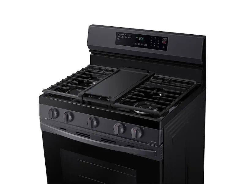 Samsung NX60A6511SG 6.0 cu. ft. Smart Freestanding Gas Range with No-Preheat Air Fry & Convection in Black Stainless Steel