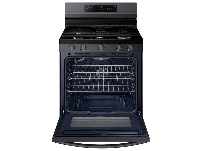 Samsung NX60A6511SG 6.0 cu. ft. Smart Freestanding Gas Range with No-Preheat Air Fry & Convection in Black Stainless Steel