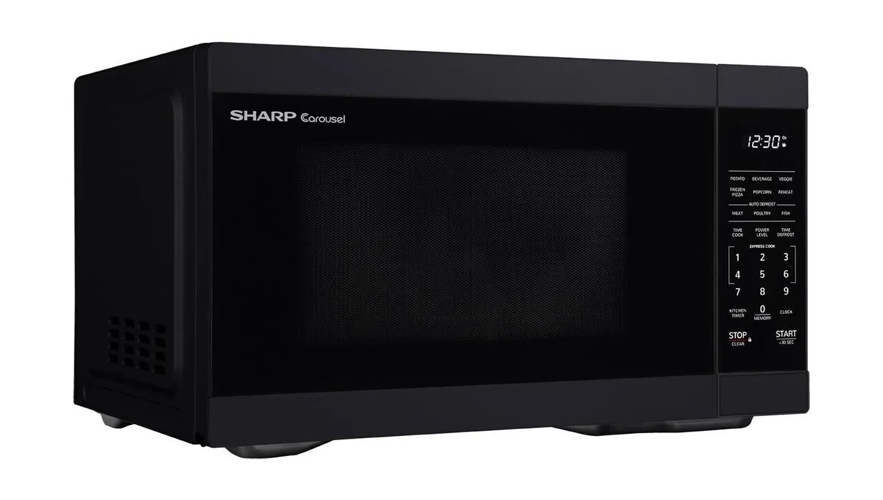 Sharp 1.1 cu. ft. Black Countertop Microwave Oven