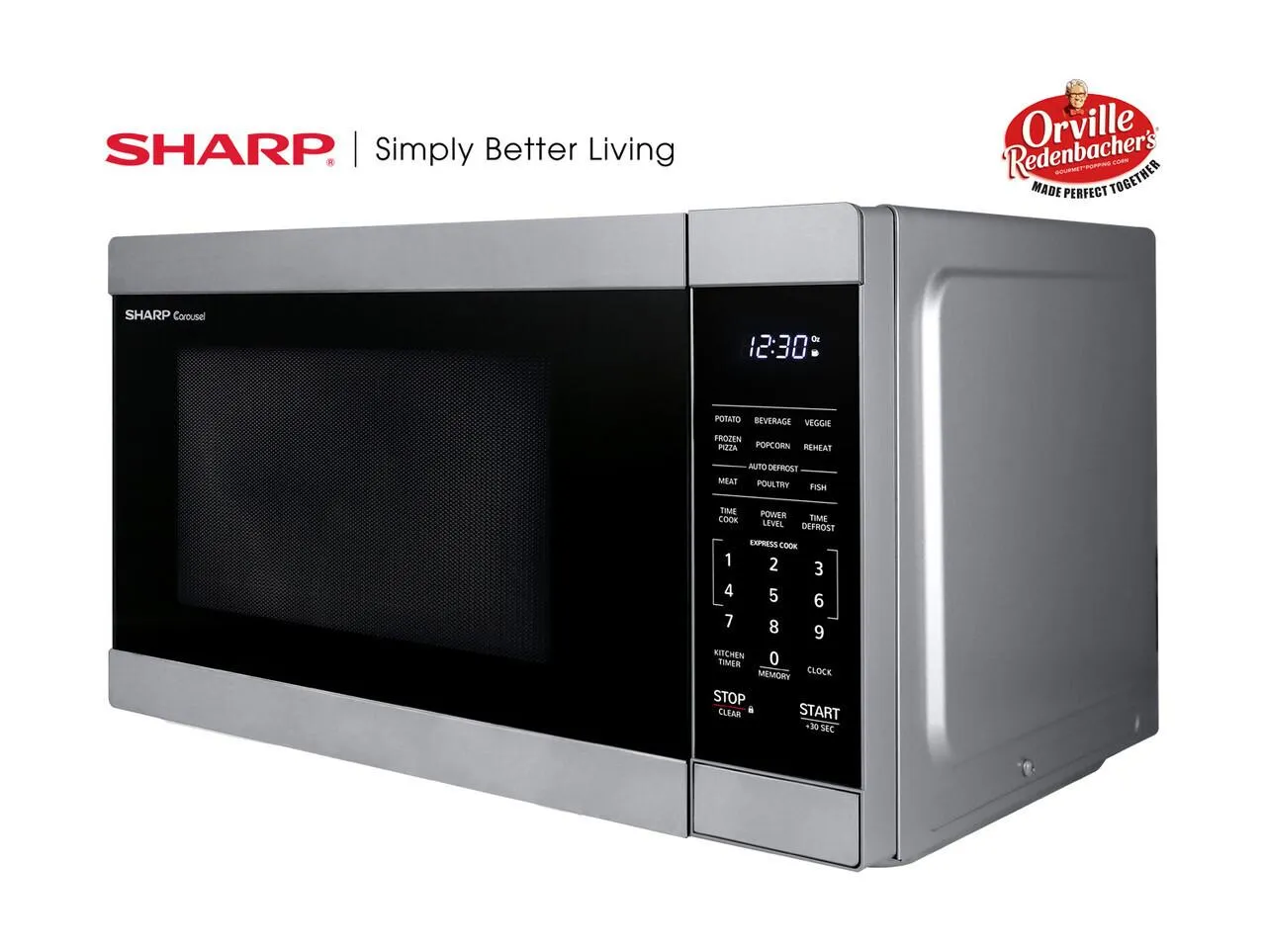 Sharp 1.1 cu. ft. Mid-Size Countertop Microwave Oven