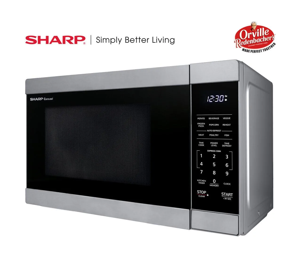 Sharp 1.1 cu. ft. Mid-Size Countertop Microwave Oven