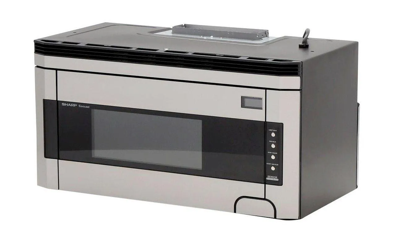 Sharp R1514TY 1.5 cu. ft. 1000W Sharp Stainless Steel Over-the-Range Carousel Microwave Oven