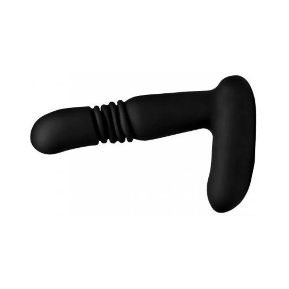 Remote-Controlled Black Silicone Thrusting Anal Plug – Perfect for Enhanced Pleasure