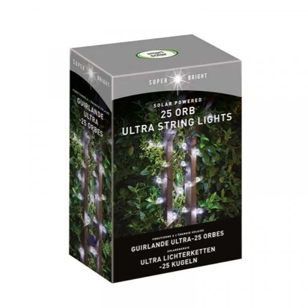 Smart Solar SuperBright 25 Orb Ultra String Lights