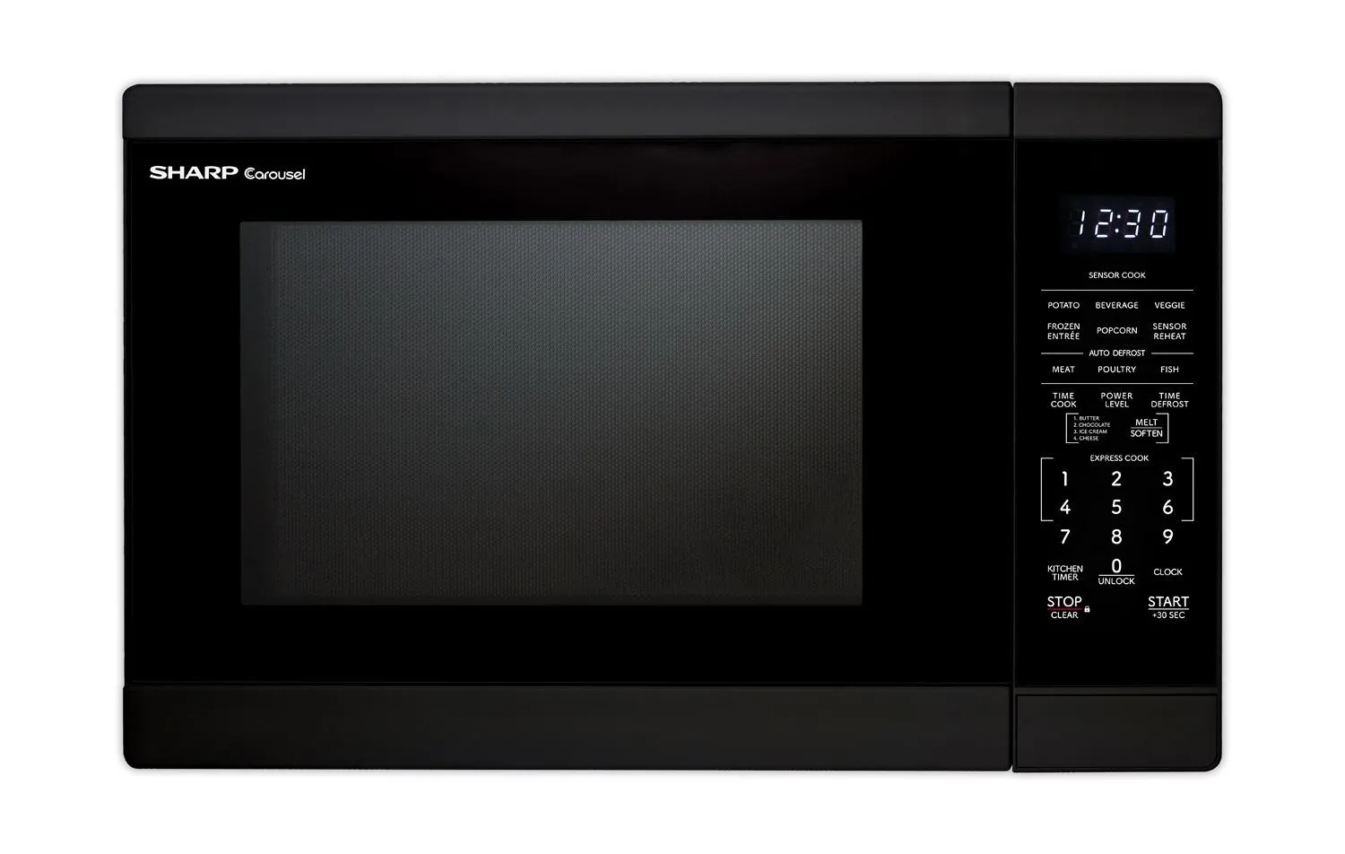 SMC1461KB Sharp 1.4 cu. ft. 1100W Black Countertop Microwave Oven