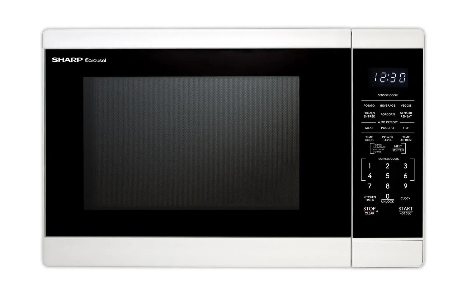 SMC1461KW Sharp 1.4 cu. ft. 1100W White Countertop Microwave Oven