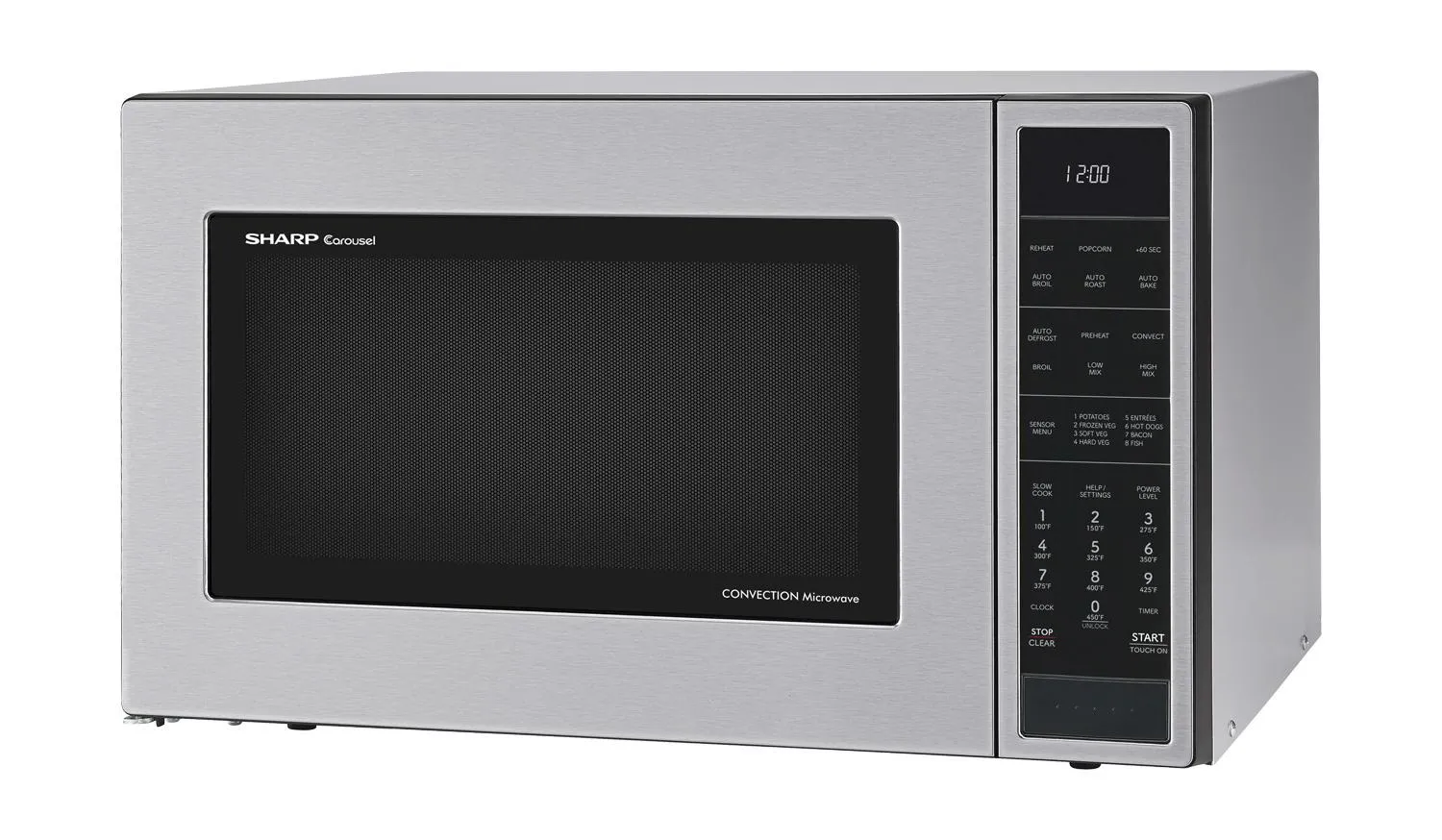 SMC1585KS Sharp 1.5 cu. ft. 900W Stainless Steel Convection Countertop Microwave Oven