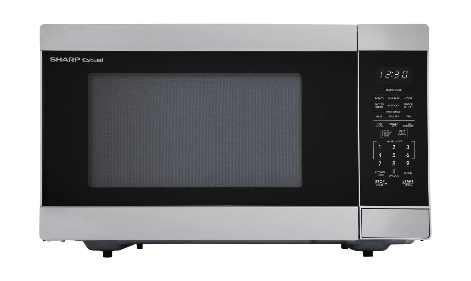 SMC1662KS Sharp 1.6 cu. ft. 1100W Stainless Steel Countertop Microwave Oven