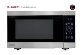 SMC2266KS Sharp 2.2 cu. ft. 1200W Stainless Steel Countertop Microwave Oven with Inverter Technology