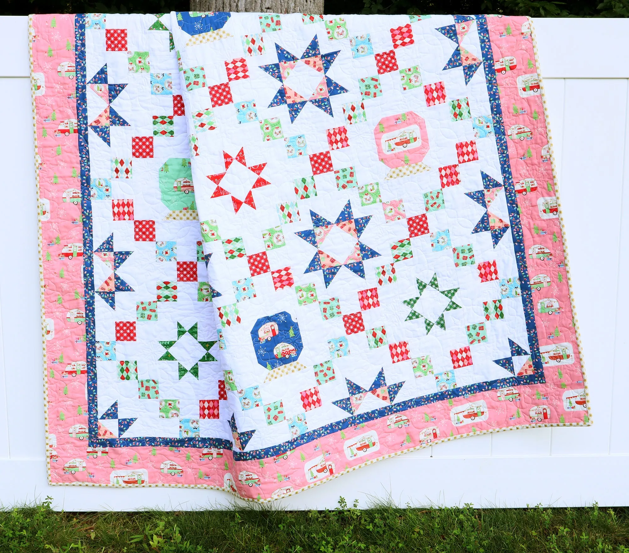 Starry Snow Globe Quilt Paper Pattern