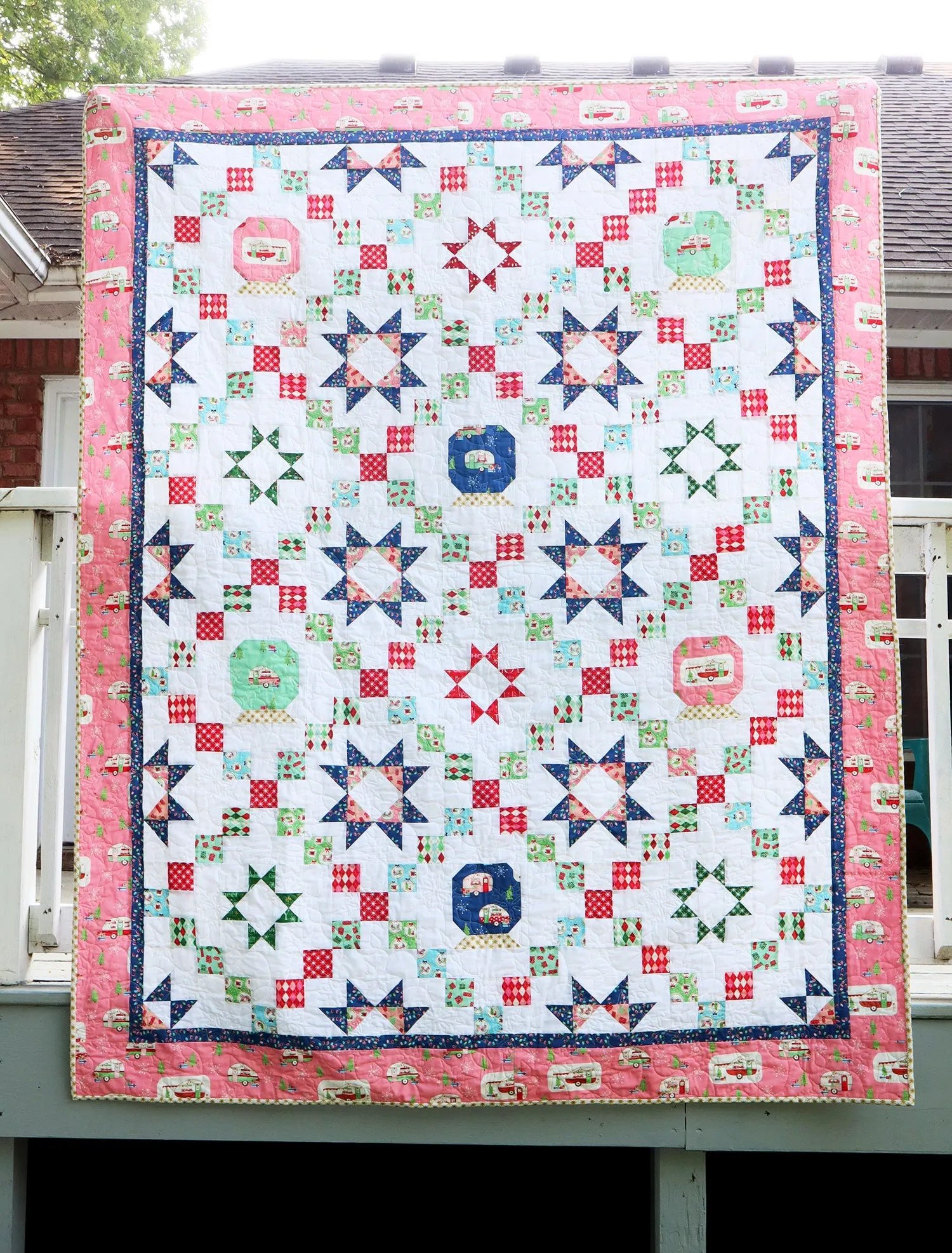 Starry Snow Globe Quilt Paper Pattern