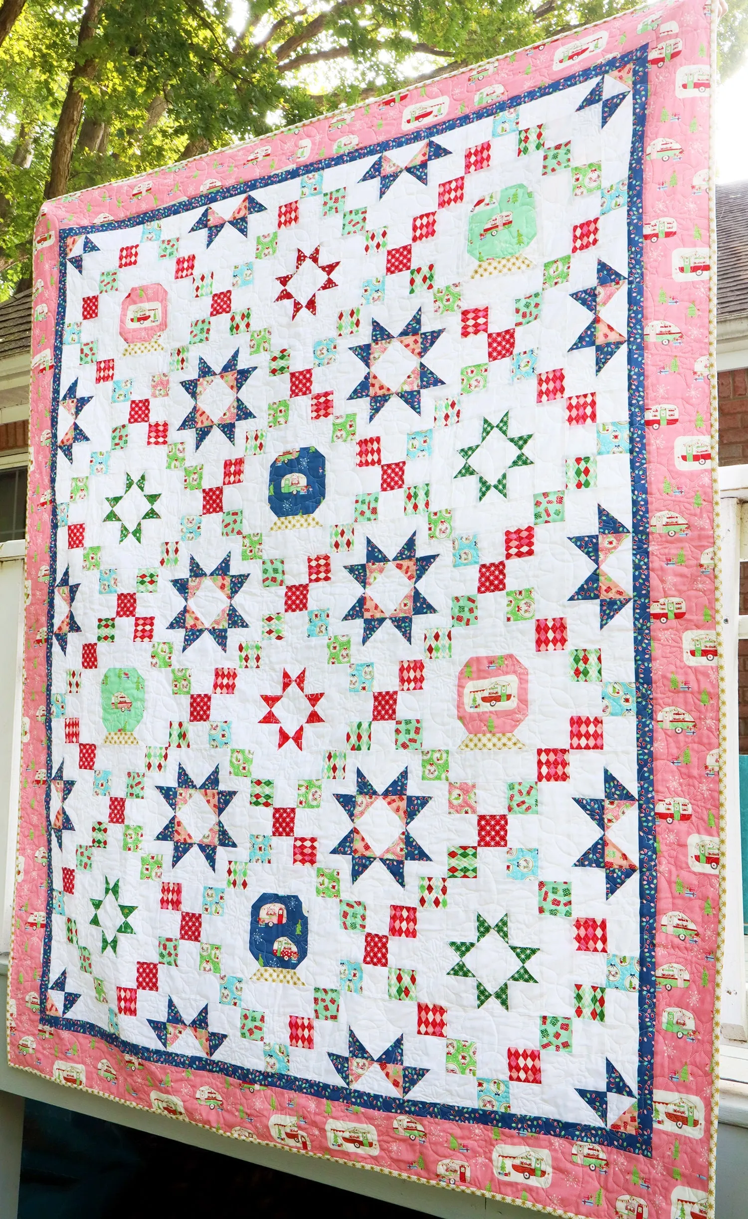 Starry Snow Globe Quilt Paper Pattern