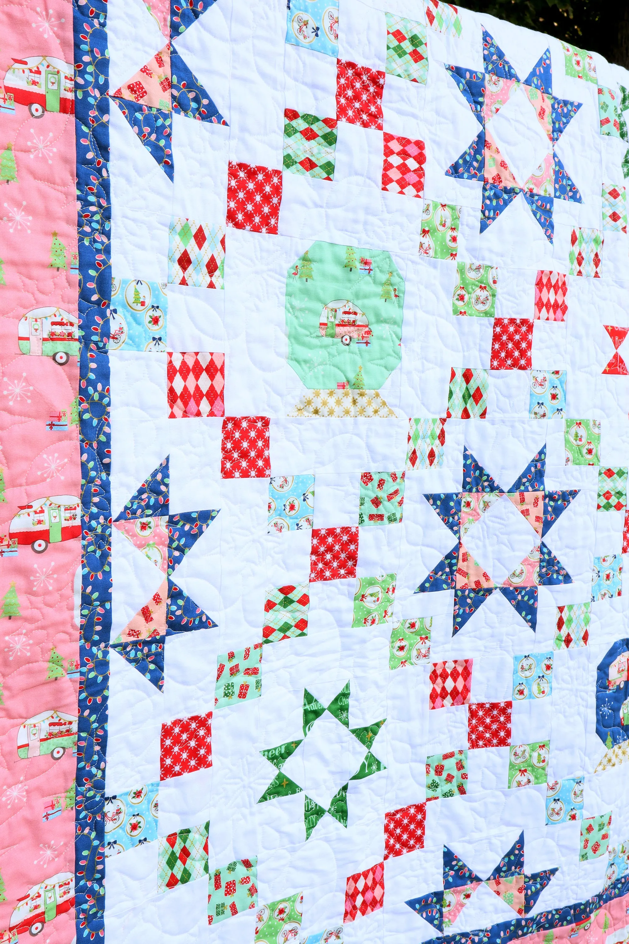 Starry Snow Globe Quilt Paper Pattern