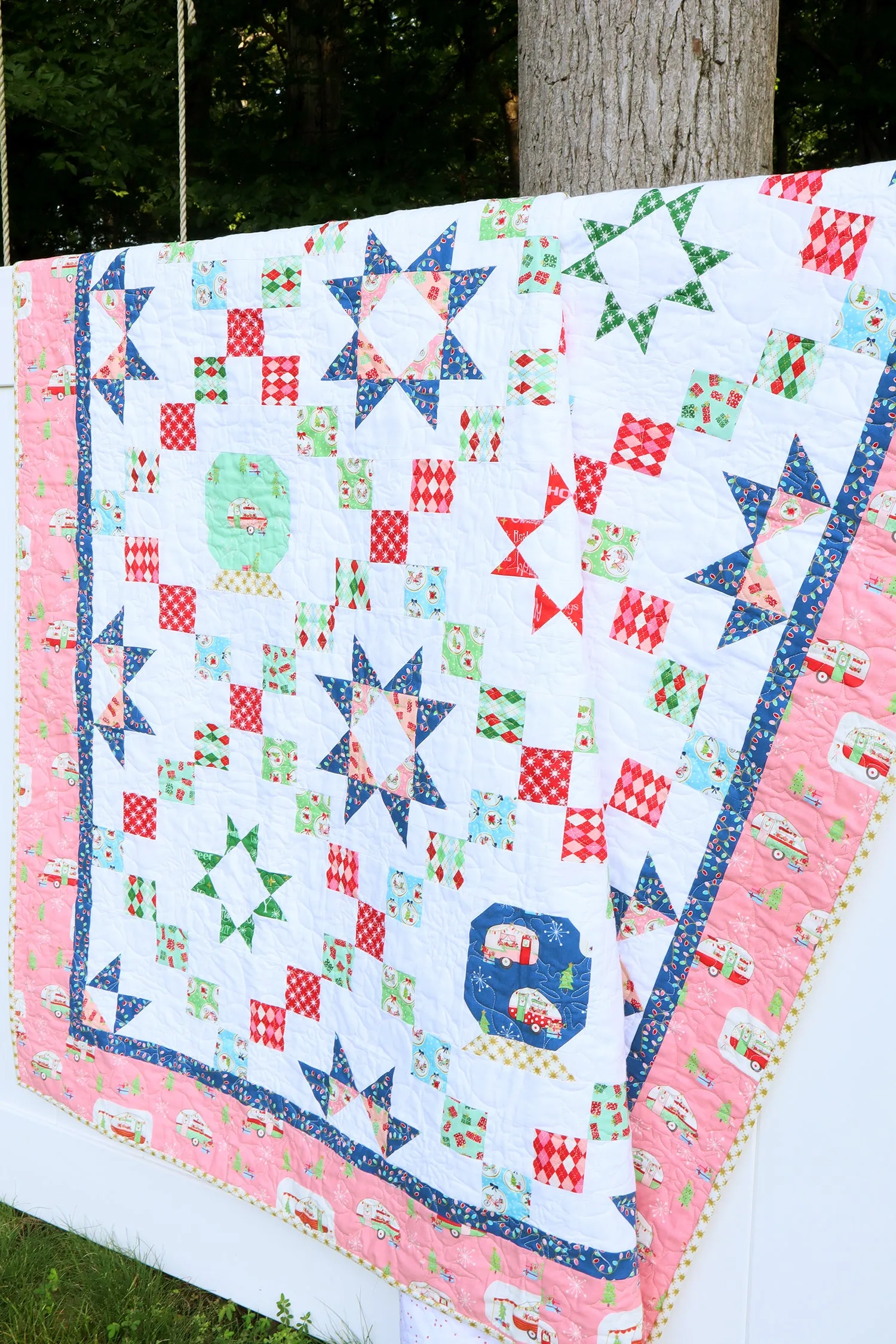 Starry Snow Globe Quilt Paper Pattern