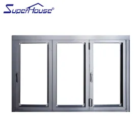 Superhouse Cheap Non-Thermal Break Aluminum Bi-Folding Window&Door Produced By Chinese Supplier