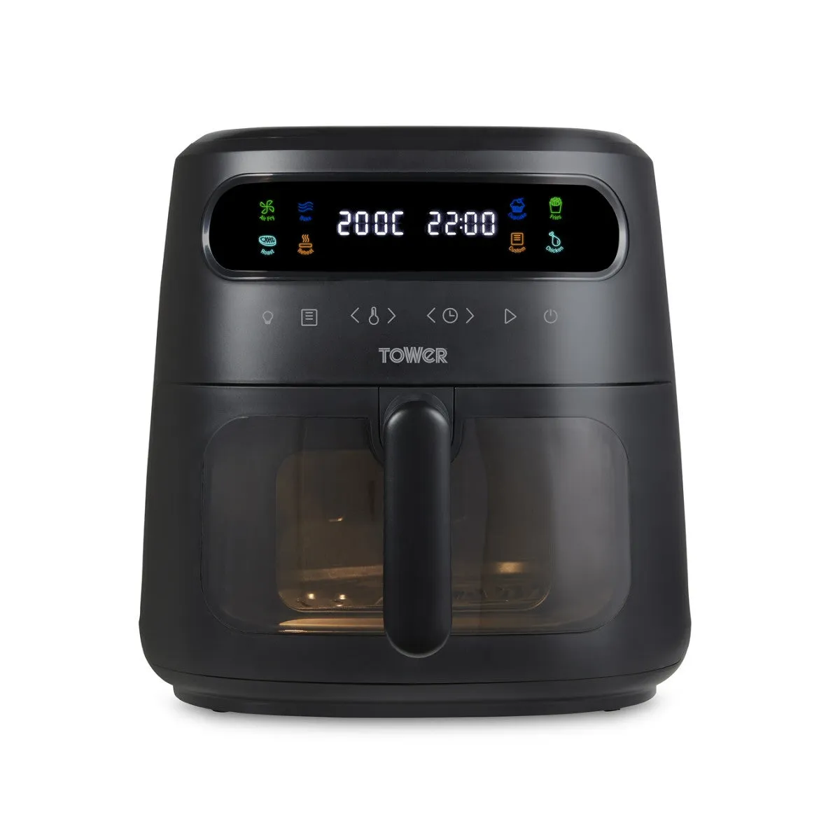 Tower 7.5 Litre Black Vortx Vizion Air Fryer with Colour Display Digital