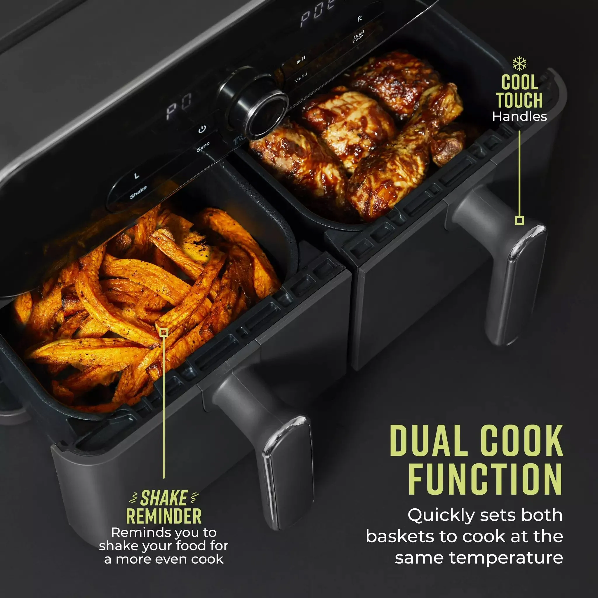 Tower Vortx Elite 10.4L Duo Basket Digital Air Fryer