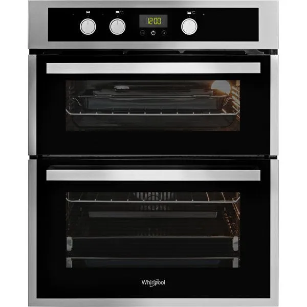 Whirlpool AKL 307 IX Built Under Double Oven Inox and Black