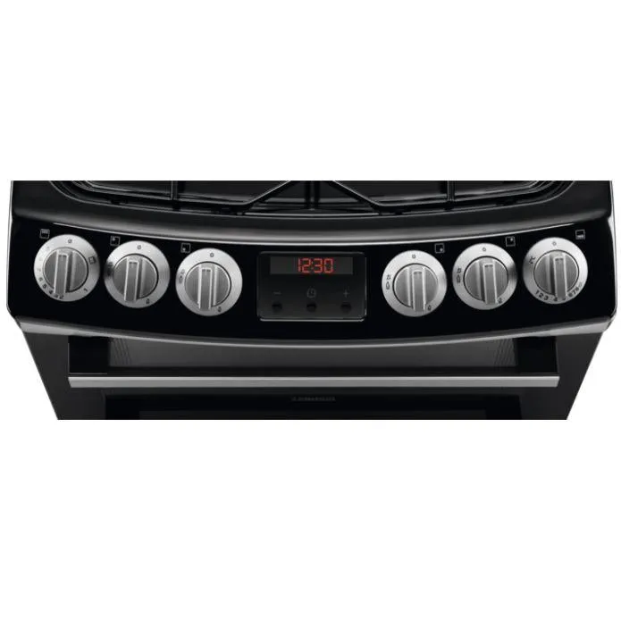 Zanussi ZCG43250XA Double Oven Cooker with Gas Hob - Stainless Steel