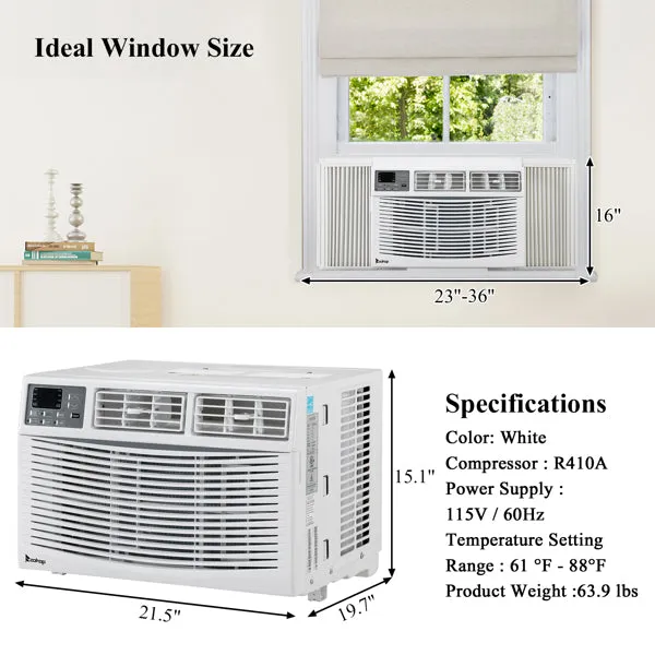 ZOKOP 10000BTU All-in-one ortable Air Conditioner Window Type Refrigeration/Energy Saving/Fan/Dehumidifying